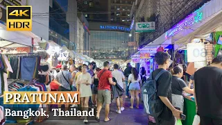 [BANGKOK] Pratunam Night Market "Night Shopping Clothes & Souvenir At Pratunam" | Thailand [4K HDR]