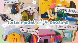 Seasons model for School project | How to make Seasons model | 3d model of 4 seasons #typesofseasons
