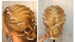 # Best Pearl Hairstyles For Brides Beautiful Bun Hairstyles  Bun hairstyle #Hairstyle forgirls