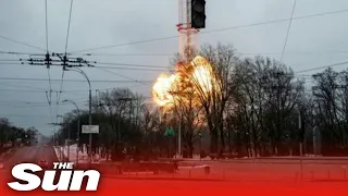 Television tower in Kyiv explodes after attack by 'Russian forces'