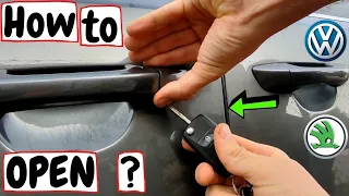 Car Keys: How to open VW with dead battery?🚖{without REMOTE}🔑How to use emergency key?