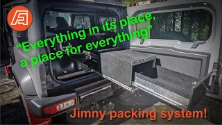 Jimny DIY drawer packing system