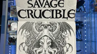 A special package from a new action figure line. SAVAGE CRUCIBLE