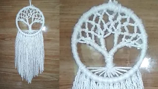 How to Make  Mini Dream Catcher | Woolen Craft | Old Bangle Reuse Idea | art and craft