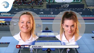 Romee POL & Romana SCHURING (NED) - 2018 Trampoline Europeans, synchro final