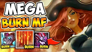 THIS MEGA BURN MISS FORTUNE BUILD TICKS 50% OF THEIR HP WITH ONE E - League of Legends