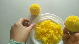 Super easy pom pom chick making idea/Süper kolay pon pon civciv yapımı fikri/