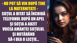 Soțul a uitat să închidă telefonul după un apel și soția a auzit o voce feminină. Și hotărând...