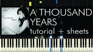 Christina Perri - A Thousand Years - Piano Tutorial - How to Play + Sheets