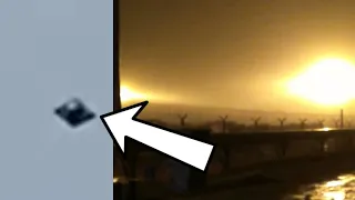 UFO over the city in Colombia! Suddenly two suns appeared in the night