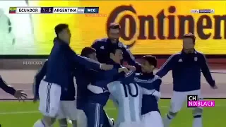 ARGENTINA vs ECUADOR 3-1 | 11-10-2017 Qualifying match | Messi Hatrick Goals