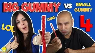 BIG GUMMY vs SMALL GUMMY 4!! Gominola Gigante vs Gominola pequeña 4!!!