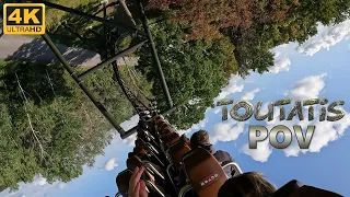 Toutatis POV (Back Row, 4K 60FPS), Parc Asterix Intamin Multi-Launch Coaster | Non-Copyright