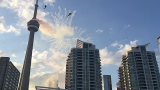 CN Tower on Fire Toronto