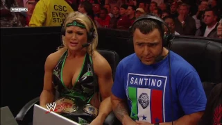 WWE Raw Melina vs Jillian Hall + Santino, Beth Phoenix and Melina Segment