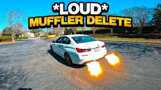 MUFFLER DELETE ON MY M340i *LOUD* (100% WORTH IT)