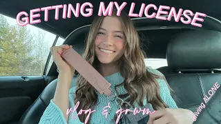 GETTING MY LICENSE | first time driving ALONE  *grwm & vlog*