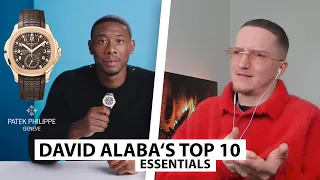 10 Dinge ohne die David Alaba nicht leben kann! 🏆 (GQ 10 Essentials) | Justin reagiert