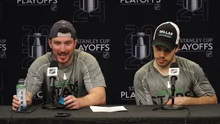 Dallas Stars Matt Duchene & Logan Stankoven Post Game Interview (Game 5 WIN over Vegas)