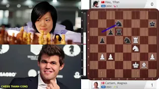 Magnus Carlsen BEAT Hou Yifan  GRENKE Chess Classic 2018