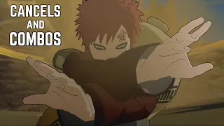 Kazekage Gaara (War Arc) CANCELS & COMBOS - Naruto Shippuden Ultimate Ninja Storm 4