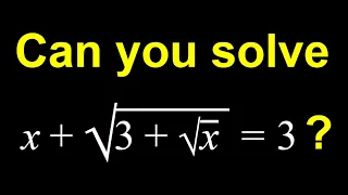 A radical equation solved in three ways