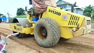 New Road Construction By Truck In Countryside Scary With Giant Snake