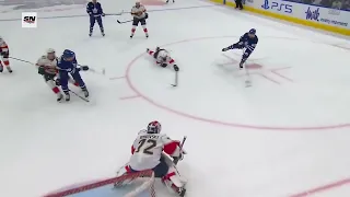 Sergei Bobrovsky's great pad save late in game 1 vs Leafs (2023)