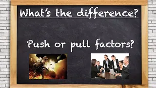 What's the difference between push and pull factors - migration. Powered by @GeographyHawks