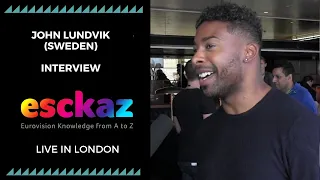 ESCKAZ in London: Interview with John Lundvik (Sweden at the Eurovision 2019)