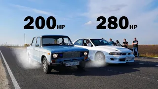 В НЕЁ не ВЕРИЛИ!!! Бешеный ВАЗ 2106 vs Mitsubishi Galant VR4 БИТВА против BMW X6 3.0D, BMW 540i e34