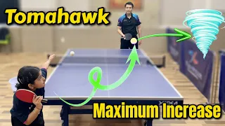 How to increase the maximum sidespin for Tomahawk Serve technique |  special training