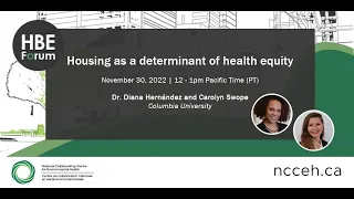 Housing as a determinant of health equity