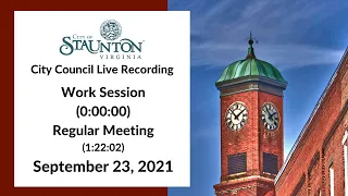 September 23, 2021 Staunton City Council Meeting