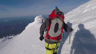 Mount  Hood - Descending Summit Ridge - Amazing Day on the mountain