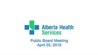 April 25, 2019 Public Board Meeting