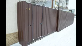 Do the sliding gate: 8 Sheathing, the final test in the winter.