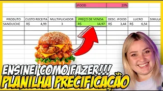 COMO FAZER PLANILHA DE PRECIFICAÇÃO PARA DELIVERY