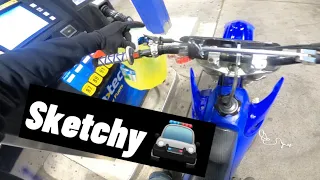 How to fill up dirtbike at gas station (ILLEGAL)