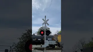 Train stopped at crossing - UP 3066