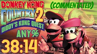 (Former WR) Donkey Kong Country 2 Any% Speedrun in 38:14 [Commentated]