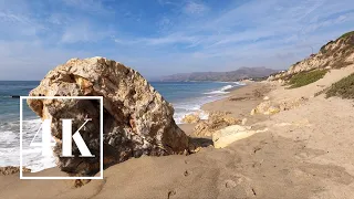 ASMR 🎧 Westward Beach, Malibu California 🏖 4K Beach Walk 📽 3D Binaural Ocean Waves Sound 🌊