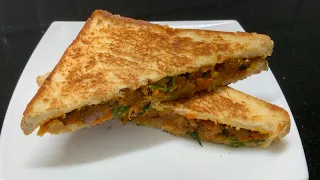 மசாலா பிரட் சாண்ட்விச் இப்படி செய்யுங்க சுவை அருமை #Bread masala toast/easy  breakfast/veg Sandwich