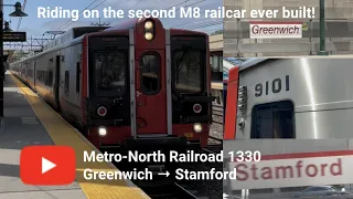 Riding Metro-North Railroad 1330 on 9101!  Greenwich → Stamford (5/13/2022)