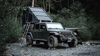 Ep. 1: Creek Camping in BC, Canada with Jeep Gladiator [Relaxing, iKamper BDV Duo, ASMR]