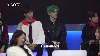 171201 MAMA NCT taeyong reaction to BTS , SJ ...