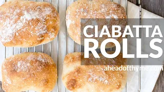 Easy Small Batch Ciabatta Rolls