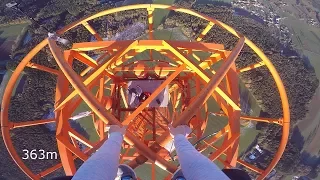 Handstand on 363meters, Climbing a Radio Tower in Donebach, Germany!