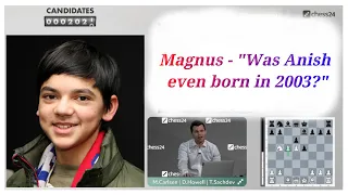 Magnus Carlsen roasting Anish Giri on his Young Age