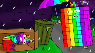 Numberblocks 7 become a homeless person - Numberblocks fanmade coloring story